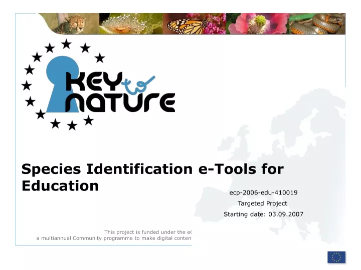 species identification e tools for education