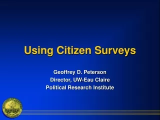 Using Citizen Surveys