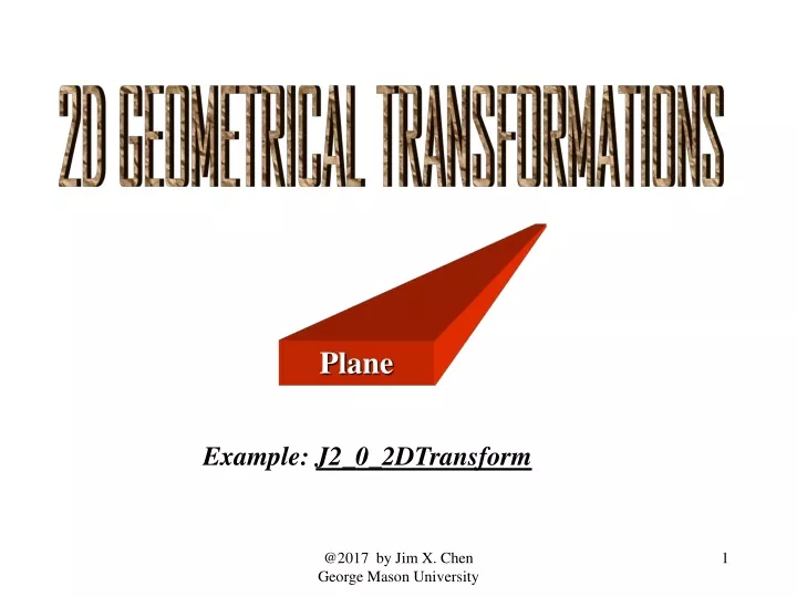 2d geometrical transformations
