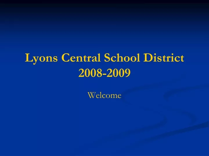 lyons central school district 2008 2009