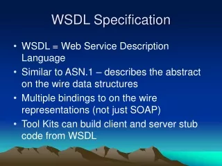 WSDL Specification