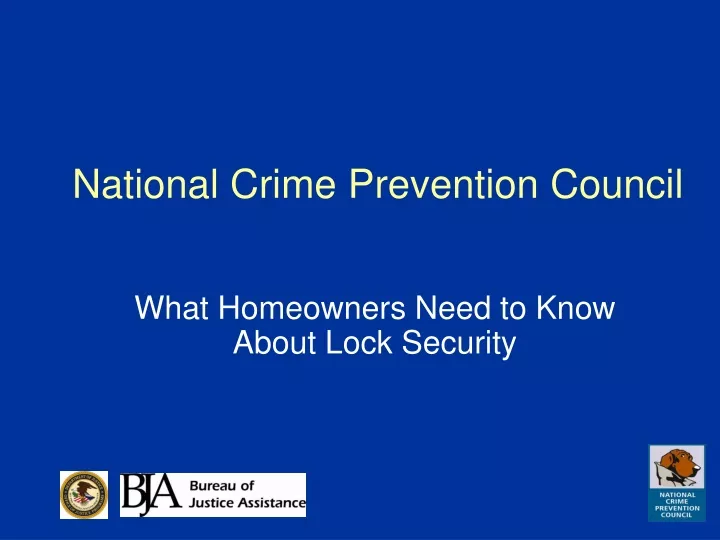 national crime prevention council