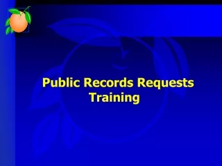 Public Records Requests Training