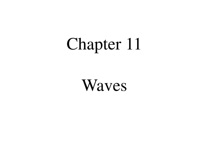 chapter 11 waves