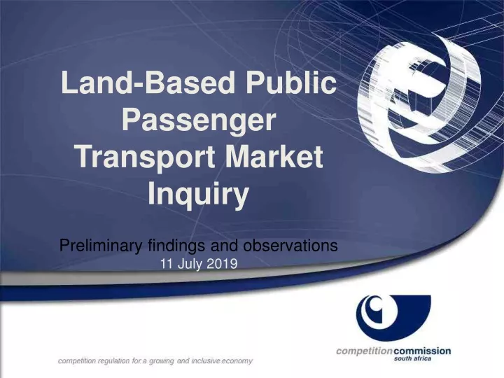 land based public passenger transport market