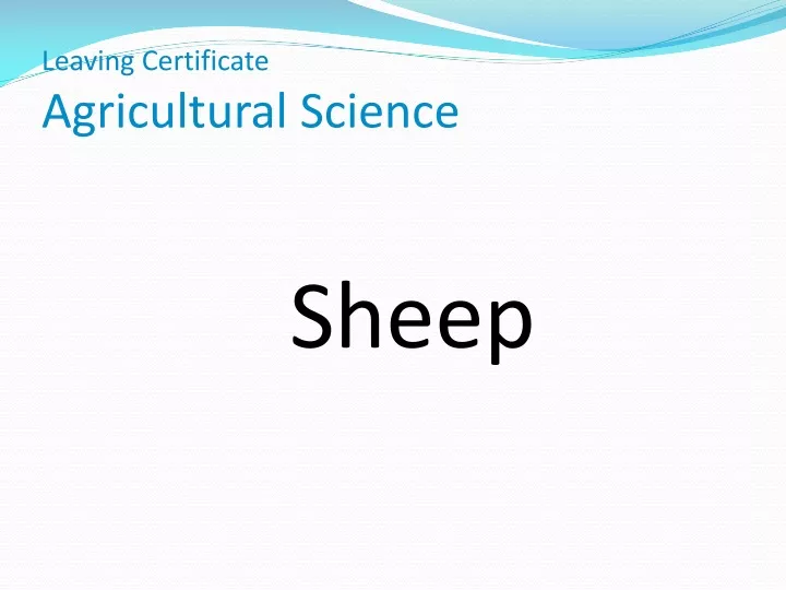 leaving certificate agricultural science