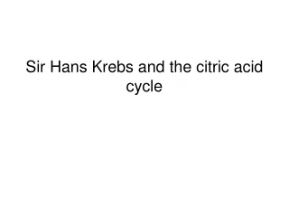 Sir Hans Krebs and the citric acid cycle