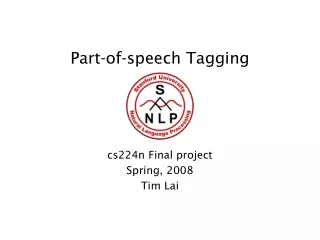 Part-of-speech Tagging