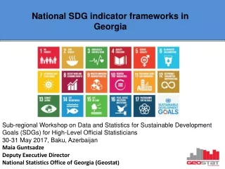 National SDG indicator frameworks in Georgia