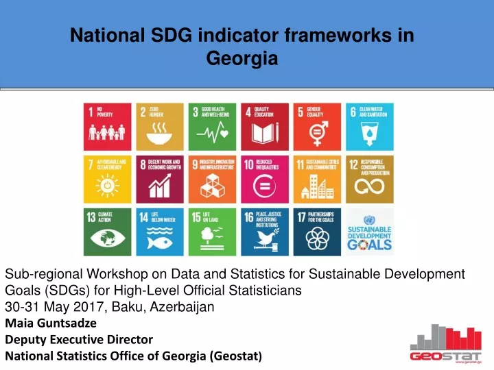 national sdg indicator frameworks in georgia