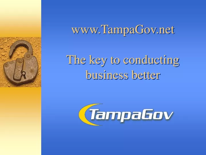 www tampagov net the key to conducting business better