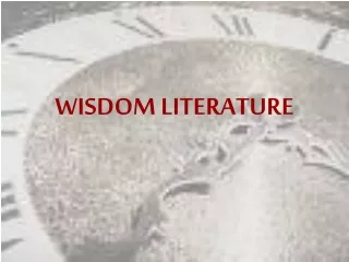 WISDOM LITERATURE