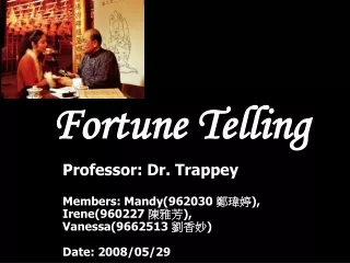 Professor: Dr. Trappey Members: Mandy(962030  ??? ),  Irene(960227  ??? ),  Vanessa(9662513  ??? )