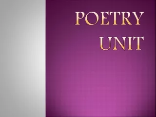 Poetry Unit