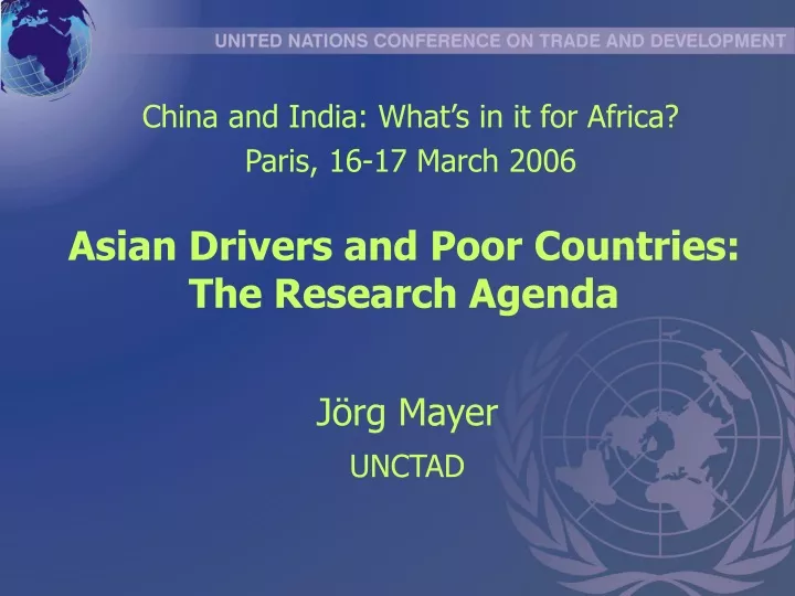 asian drivers and poor countries the research agenda