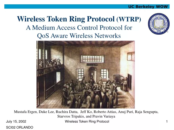 wireless token ring protocol wtrp a medium access control protocol for qos aware wireless networks
