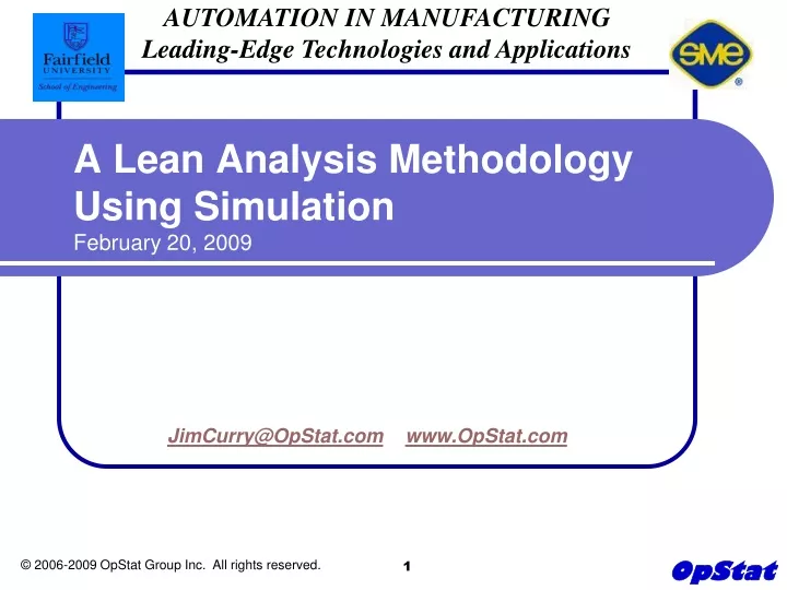 a lean analysis methodology using simulation february 20 2009