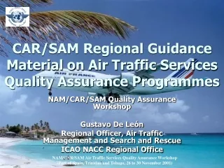 CAR/SAM Regional Guidance Material on Air Traffic Services Quality Assurance Programmes