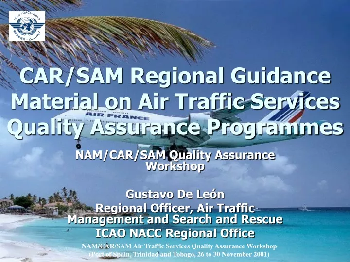 car sam regional guidance material on air traffic services quality assurance programmes