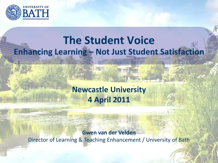 the student voice enhancing learning not just student satisfaction
