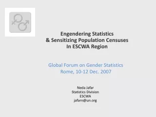 Global Forum on Gender Statistics Rome, 10-12 Dec. 2007