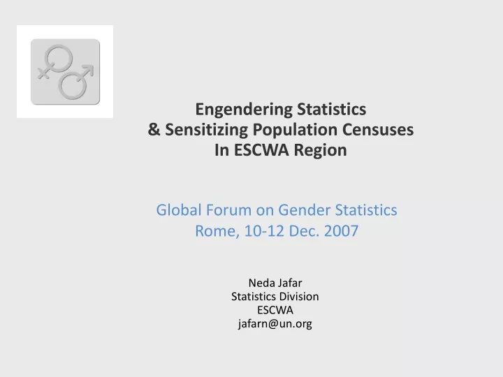 global forum on gender statistics rome 10 12 dec 2007