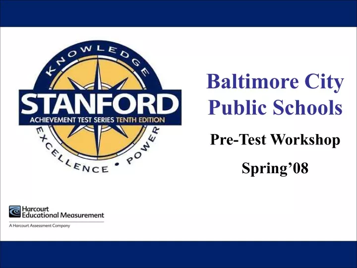 baltimore city public schools pre test workshop