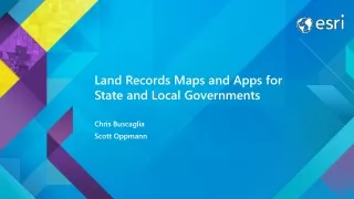 Land Records Maps and Apps for State and Local Governments
