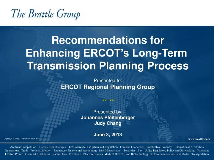 recommendations for enhancing ercot s long term