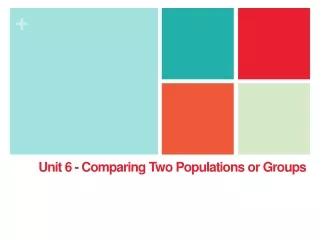 Unit 6 - Comparing Two Populations or Groups