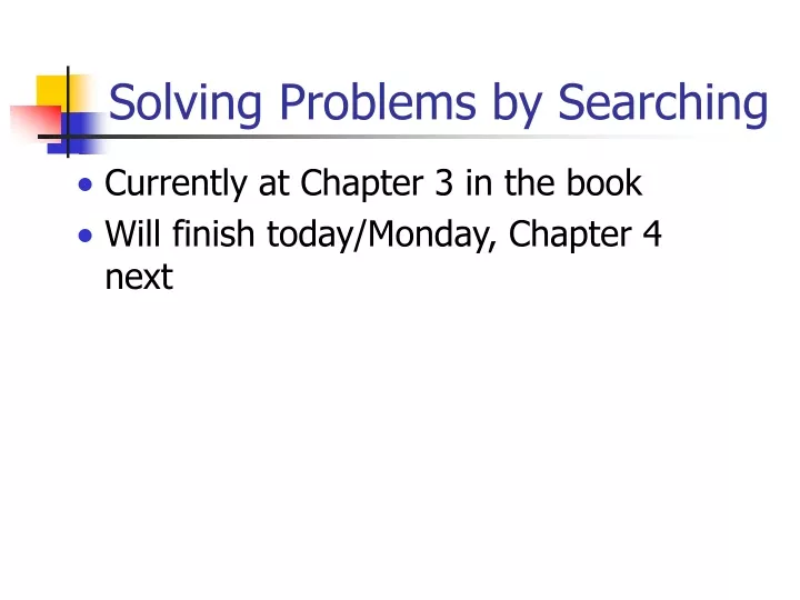 solving problems by searching