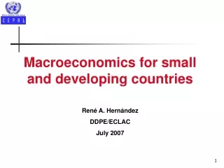Macroeconomics for small and developing countries