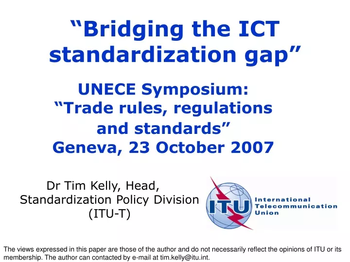 bridging the ict standardization gap