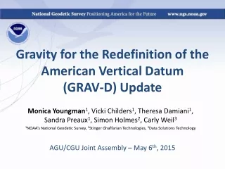 Gravity for the Redefinition of the American Vertical Datum  (GRAV-D) Update