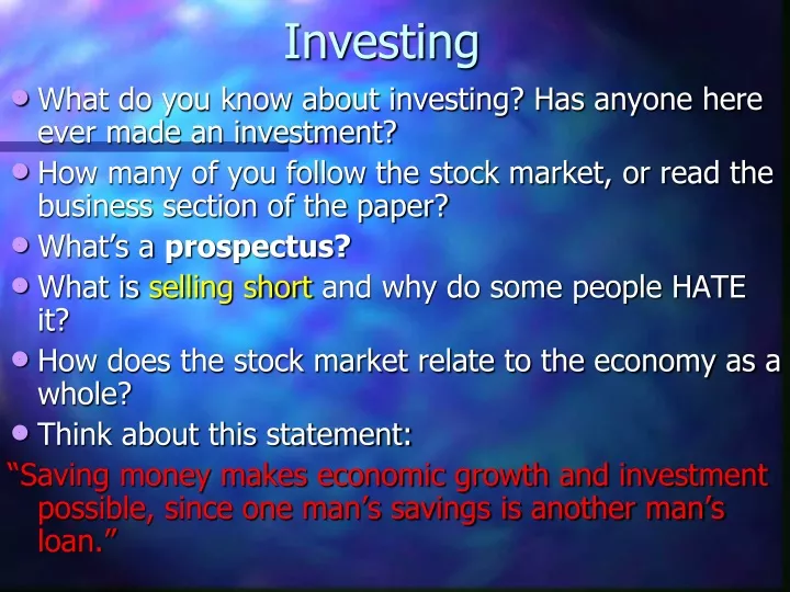 investing