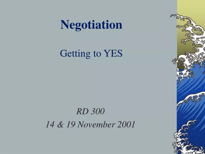 negotiation getting to yes