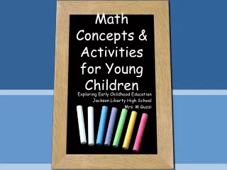 Math Concepts &amp; Activities for Young Children