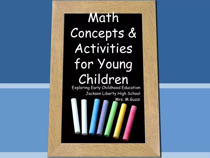 math concepts activities for young children