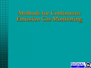 Methods for Continuous Emission Gas Monitoring