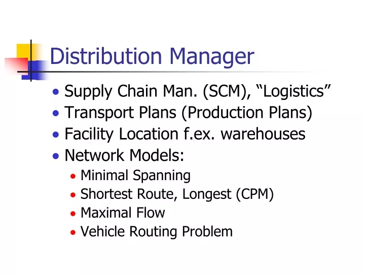 distribution manager
