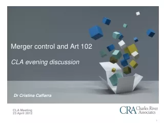 Merger control and Art 102 CLA evening discussion