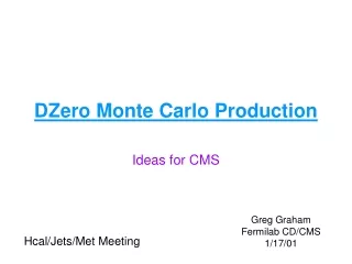 DZero Monte Carlo Production