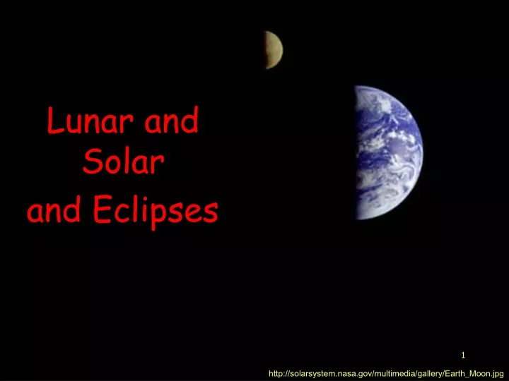 lunar and solar and eclipses