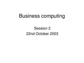 Business computing