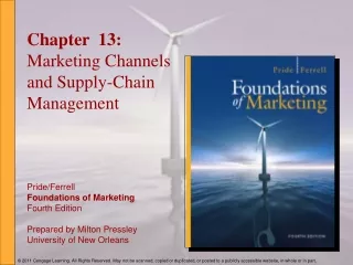 Chapter  13: Marketing Channels and Supply-Chain Management