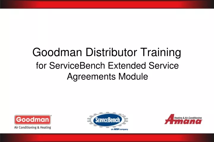 goodman distributor training