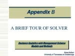 A BRIEF TOUR OF SOLVER - slide 1