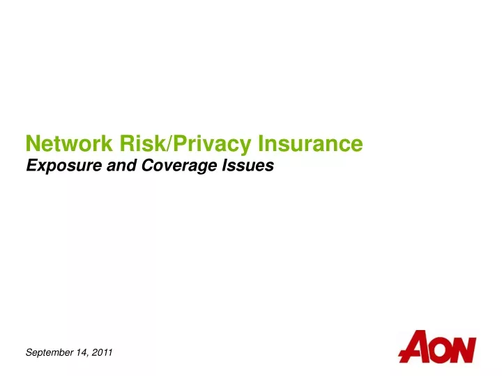 network risk privacy insurance
