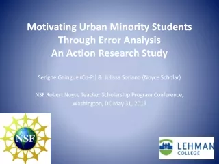 Motivating Urban Minority Students Through Error Analysis An Action Research Study