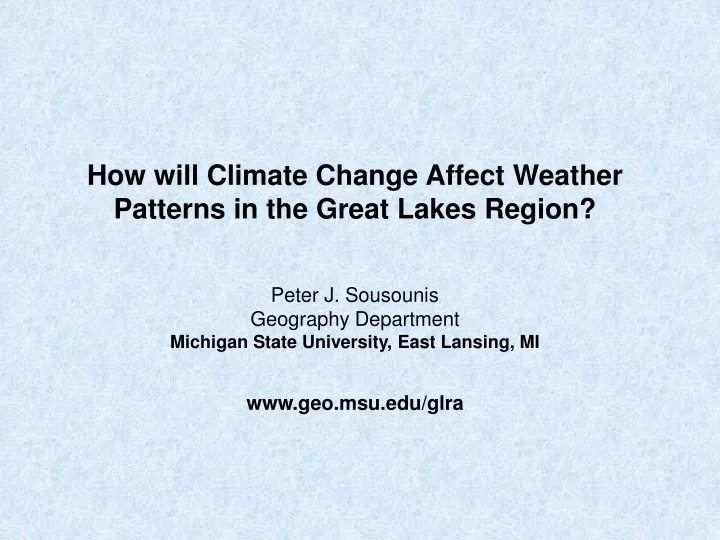 how will climate change affect weather patterns